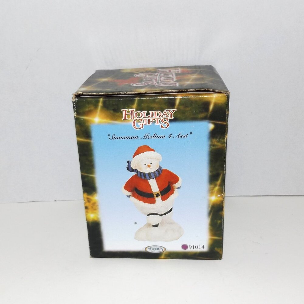 2001 Young's Inc. 5" Resin Skating Snowman Figurine New Other